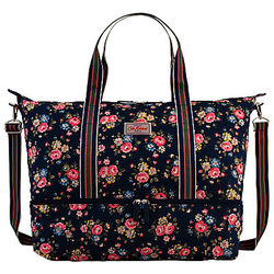 Cath Kidston Latimer Rose Large Foldaway Double Decker Travel Bag, Navy